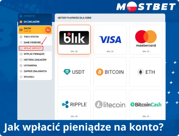 Jak wpłacić pieniądze konto