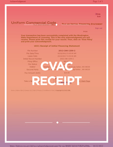 CVAC Receipt