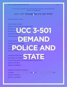 UCC 3-501 Demand Police and State