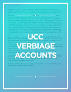 UCC Verbiage Accounts