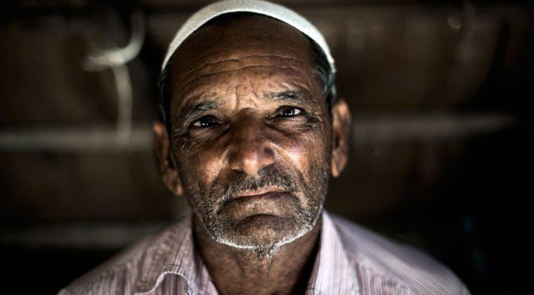 Sidik Kasam Jam at his home in Mundra